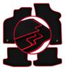 Velour Floor Mats with Red Edge For: Seat Arosa Hatchback (1997-2005)