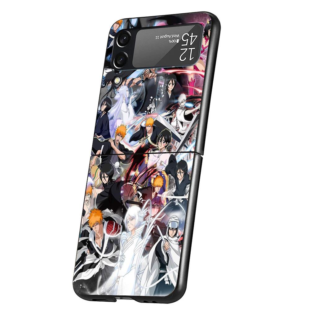 Ichigo Kenpachi Bleach Anime Phone Case For Samsung Galaxy Z Flip 7 6 5 4 3 5G Cover ZFlip7 ZFlip6 ZFlip4 ZFlip5 ZFlip3 Coque Fu