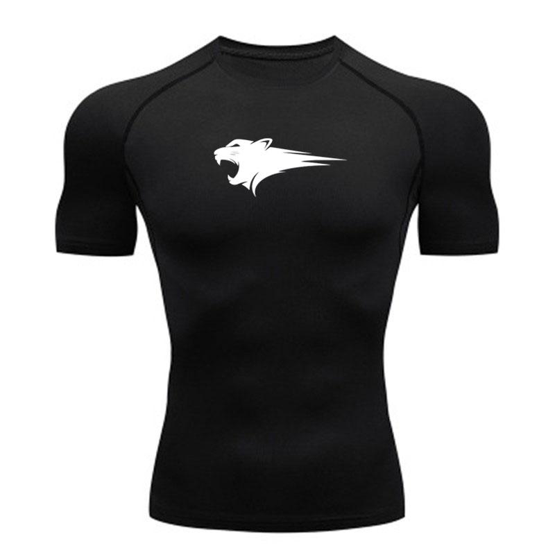 Men's Quick Dry Compression Workout T-Shirt, Breathable Pant