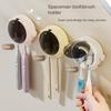 Wall-Mounted Toothbrush Holder with Dust Cover - No Drill, Upside Down Design for Electric & Manual Brushes, Space-Saving Bathroom Organizer KTY