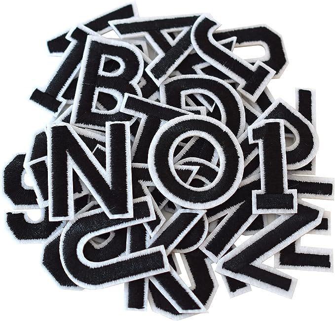 Colorful 3D Embroidered Alphabet & Number Patches for Clothing Decoration