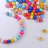100pcs/Lot 6 8MM Natural Round Wood Beads Multicolor Polished Wooden Bead for Jewelry Making DIY Necklace Bracelet Accessories