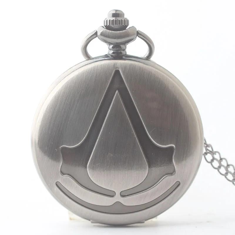 

Vintage Quartz Pocket Watch Personality Engraved Flip Roman Arabic Numerals Display Necklace Pendant Men s Ladies Student Gift серый