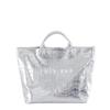 Simple Chic Ladies Tote Bag With Solid Color Letter Printed Crocodile Texture For Casual Outings