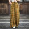 Johnature Women Vintage Wide Leg Pants Elastic Waist Loose Autumn Trousers 2025 Soft Female Long Pants