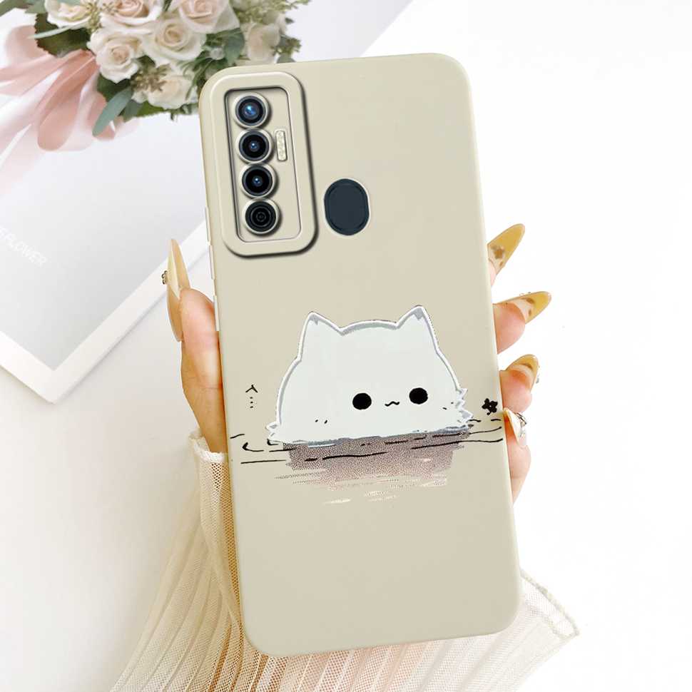 For Tecno Camon 17 CG6 CG6j Case Fashion Cute Cartoon Print Silicone Back Cover For Tecno camon 17 Bumper Phone Cases Fundas