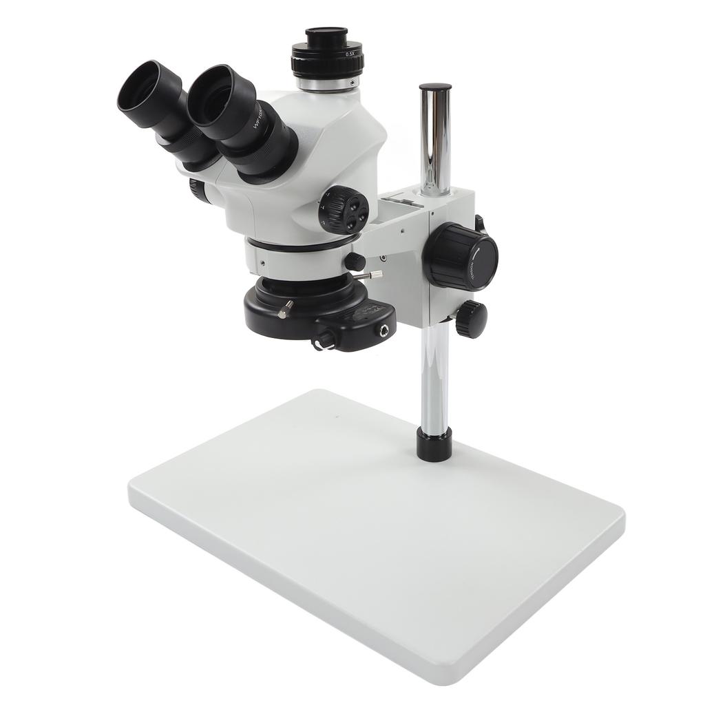 Trinocular Microscope 24MP 1080P 3.5X To 50X Continuous Zoom Stereo Trinocular Microscope with LED Lamp 100‑240V UK Plug