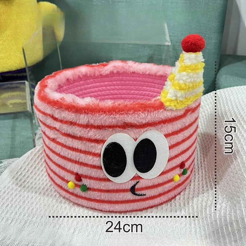 

Cartoon Monster Fun Storage Box Cotton Rope Woven Storage Basket Large Capacity Snack and Toy Storage Basket Desktop Decoration