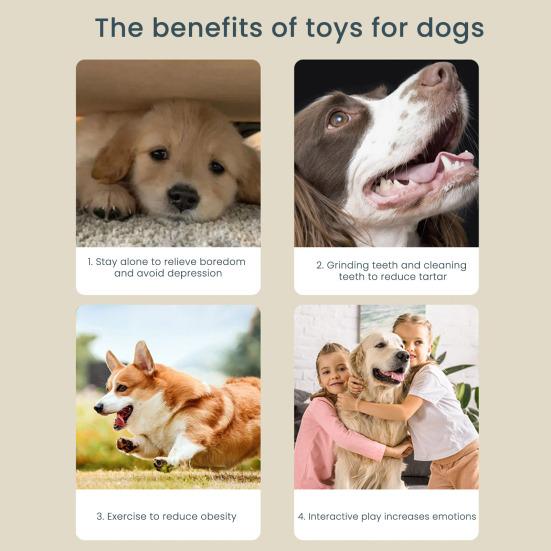 Interactive Dog Toys Food Dispensing Toy for Aggressive Chewers Leaked Balls Teeth Cleaning Food Puzzle Toy for Small Medium Large Dogs