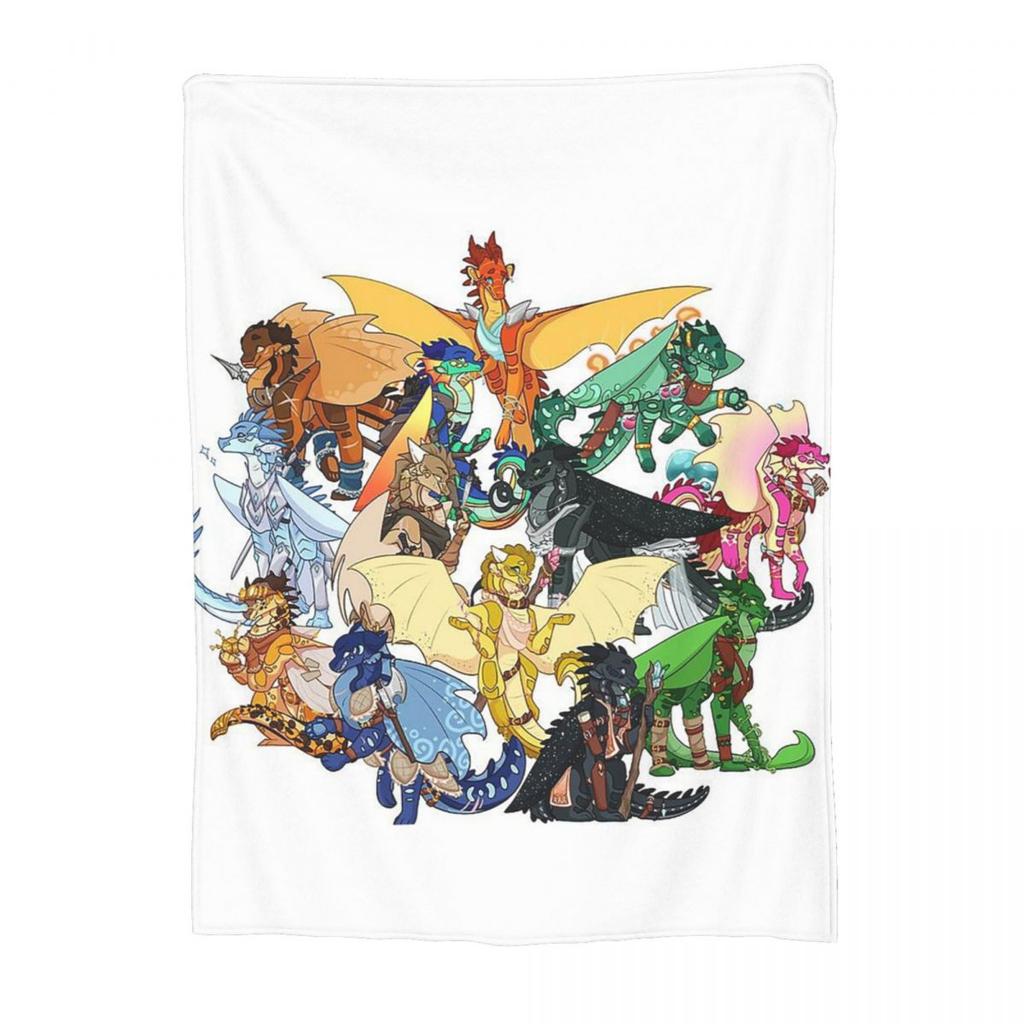 Wing Of Fire All Dragon Blankets Soft Warm Flannel Throw Blanket Bedspread for Bed Living room Picnic Travel Home Couch
