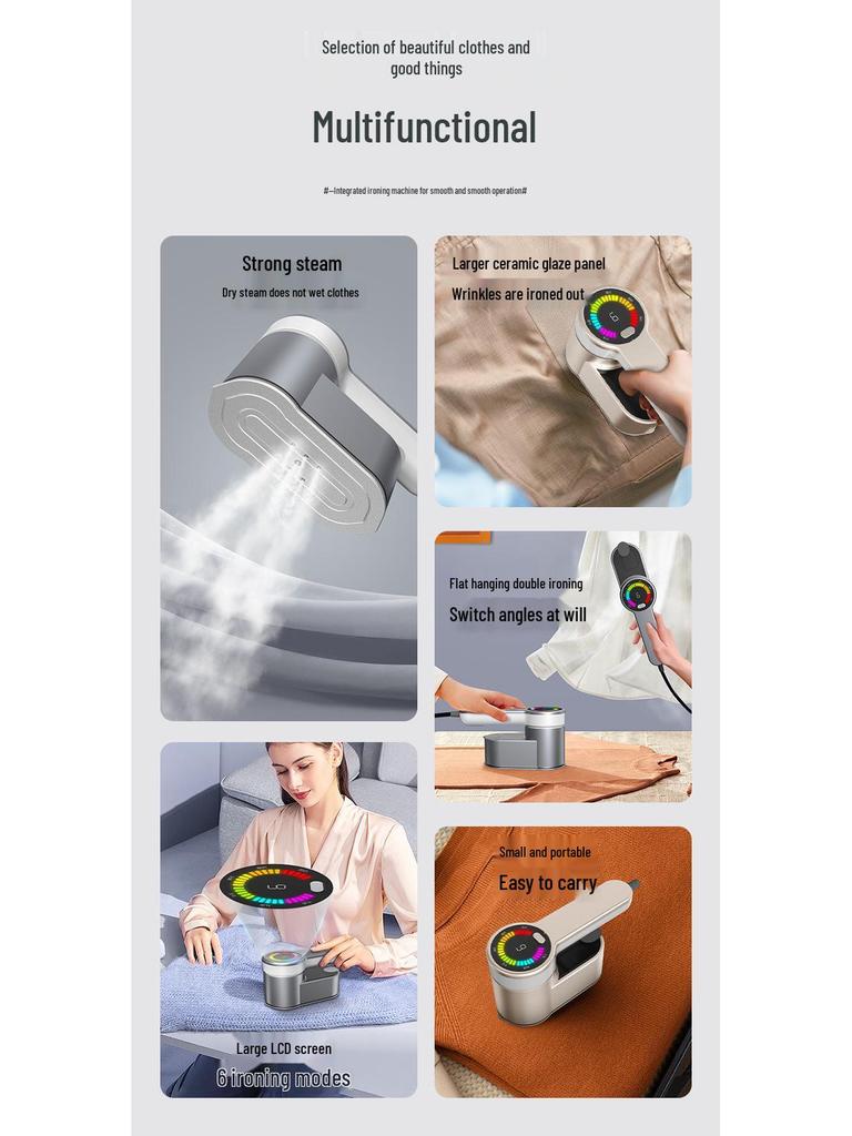 Portable Dual-Use Handheld Garment Steamer & Iron