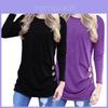 Stylish Long-sleeve Button Detail T-shirt For Women In Various Colors And Sizes