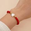 Handmade Red Shell Heart-shaped Bead Bracelet, A Luxurious and Prosperous Valentine's Day Gift with Extraordinary Significance, Suitable