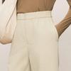 LESS Women's 2024 Autumn Paper Khaki Straight Cropped Pants