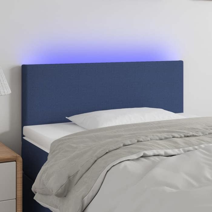 VidaXL LED Headboard Bedroom Furniture Single Bed Accessory Headboard Bed Frame Interior Blue 90x5x78/88 3121320