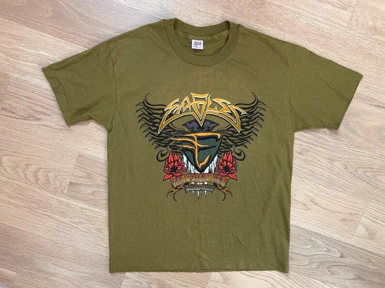 Vintage 1994 The Eag*les Would Tour T Shirt Green Hell Freezes Unisex T-Shirt XXL