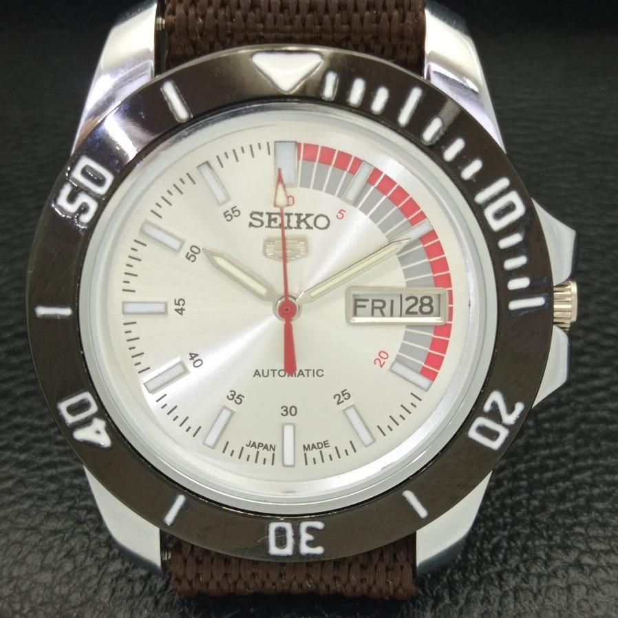 JAPAN MENS SEIKO 5 AUTOMATIC 6309A REFURBISHED SILVER DIAL WATCH a426511-2