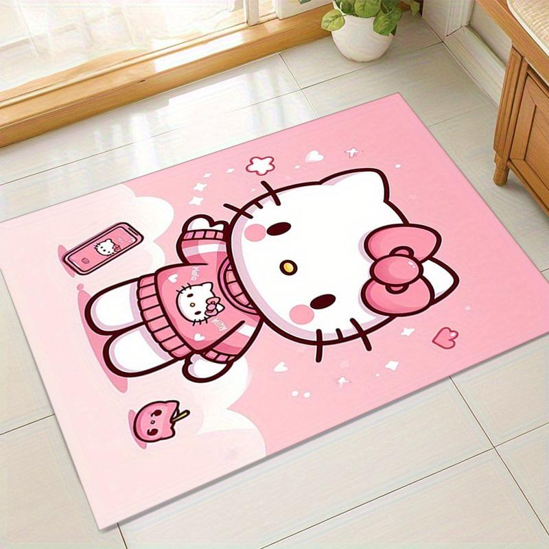 

1 шт. Розовая плюшевая игрушка Hello Kitty с ковриком с принтом сердечек - Милый коврик для офисного стола, коврик для улицы, Идея для подарка Ideaz109 60cm by 90cm