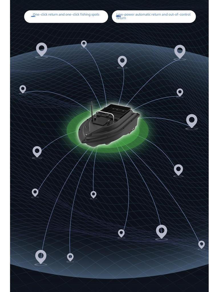 Intelligent GPS Fishing Bait Boat: Remote Controlled, 500m Range, 2kg Auto Bait Drop & Hook Delivery