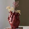 Anatomisk hjertevase Harpiksfigur Glam-stil samleobjekt Dekorativt anatomi-tema Design Blomsterholder for bordskjerm