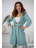 Women's Plus Size Knitted Hoodie Cardigan with Belt - Long Sleeve, 8 Color Options, 2024 Collection