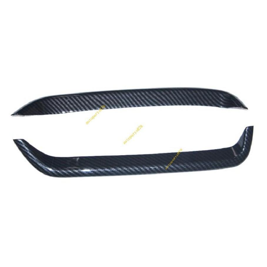 2PCS For Cadillac XT4 2019-2025 Carbon Fiber ABS Rear Fog Light Lamp Strip Trim