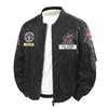 Men's MA-1 Embroidered Flight Jacket, Casual Baseball Collar Outerwear for Spring and Autumn