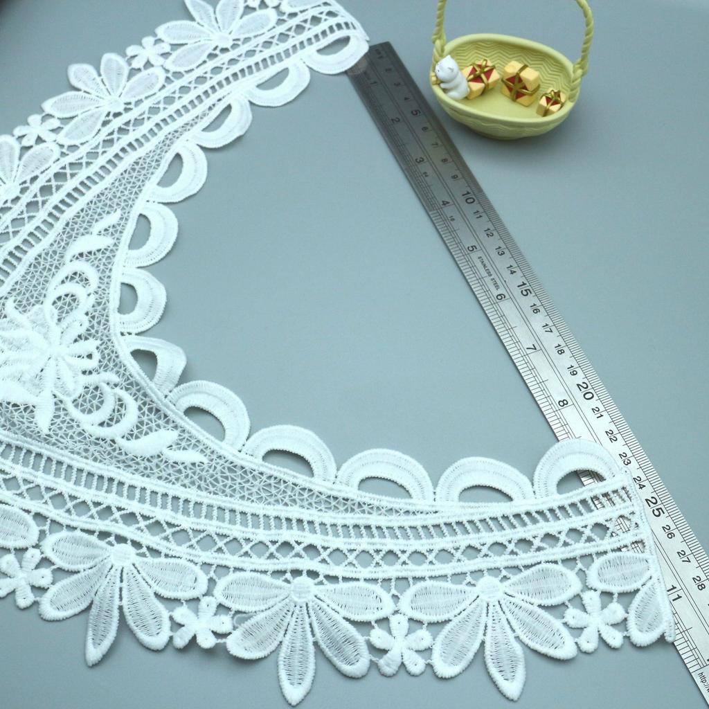 Milk Silk Embroidery Fake Collar, Water-Soluble Lace Collar, Three-Dimensional Hollow Embroidery Corsage Diy Lace Accessories
