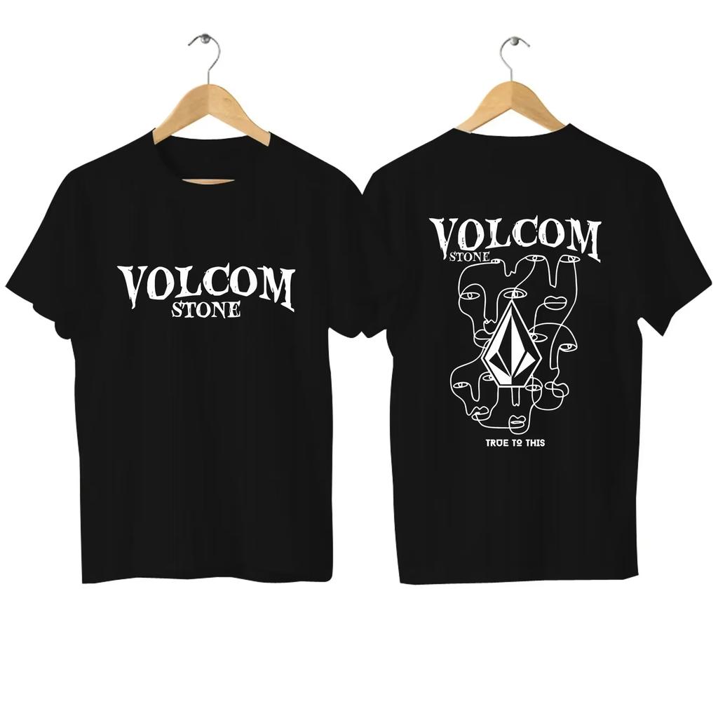 Unisexs Clothing 100Cotton Tshirt Unisex Volcom Stone American Casual Retro Trend Streetwear Hipster Fashionable Oversized Shir
