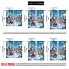 2pcs 2D flat printing Christmas Scene Curtain Christmas Celebration Winter Scene 100% Polyester Fabric Without Electricity