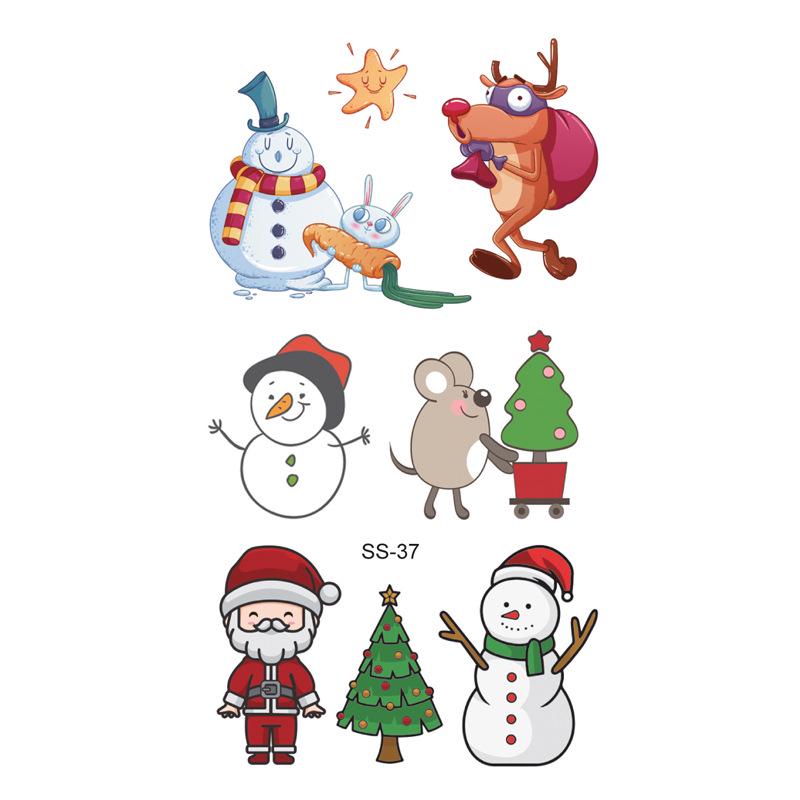 Christmas Fun Face Stickers: Children's Cartoon Tattoo Stickers