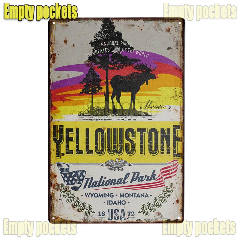 Vintage Metal Plate Kitchen Decoration Tin Sign Retro Decor Deer Garden Decoration Outdoor Forest Animal Posters On the Wall