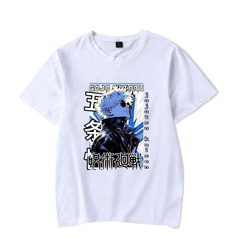 New Gojo Satoru Print T-Shirt Men Women Fashion Short Sleeve Casual Summer Tops Tees Personality Anime T Shirts