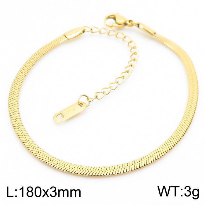 Trendy Minimalist Stainless Steel Snake Chain Necklace & Bracelet Set