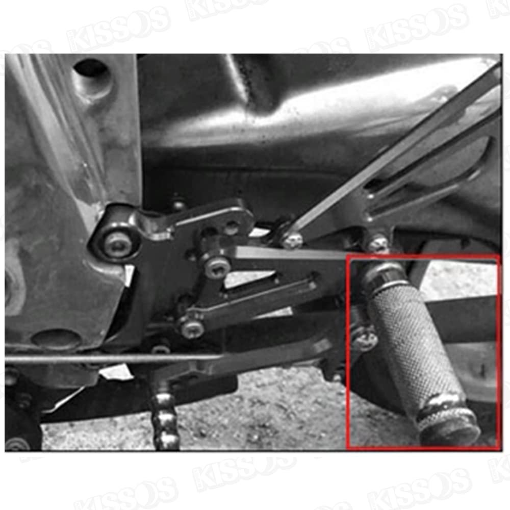 Foot Peg Step Bar Bike Step Tandem Step Pedal Knurled CNC Aluminum General Purpose Left and Right Set (Blue)