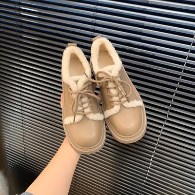 Woman Winter Warm Shoes Comfort Walking Casual Cotton Shoes Plus Plush Warm Loafers for Women