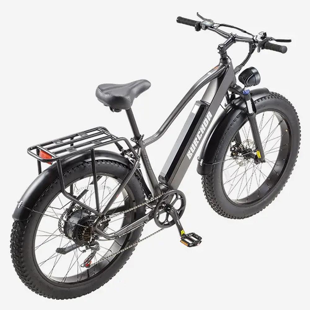 Bicicletta Elettrica Burchad Rx20 Motore di Picco 750W Ruote Grasse 26" Bicicletta Elettrica per Adulti Fuoristrada 48V 20Ah Freni a Doppio Disco 7 Velocità Display LCD