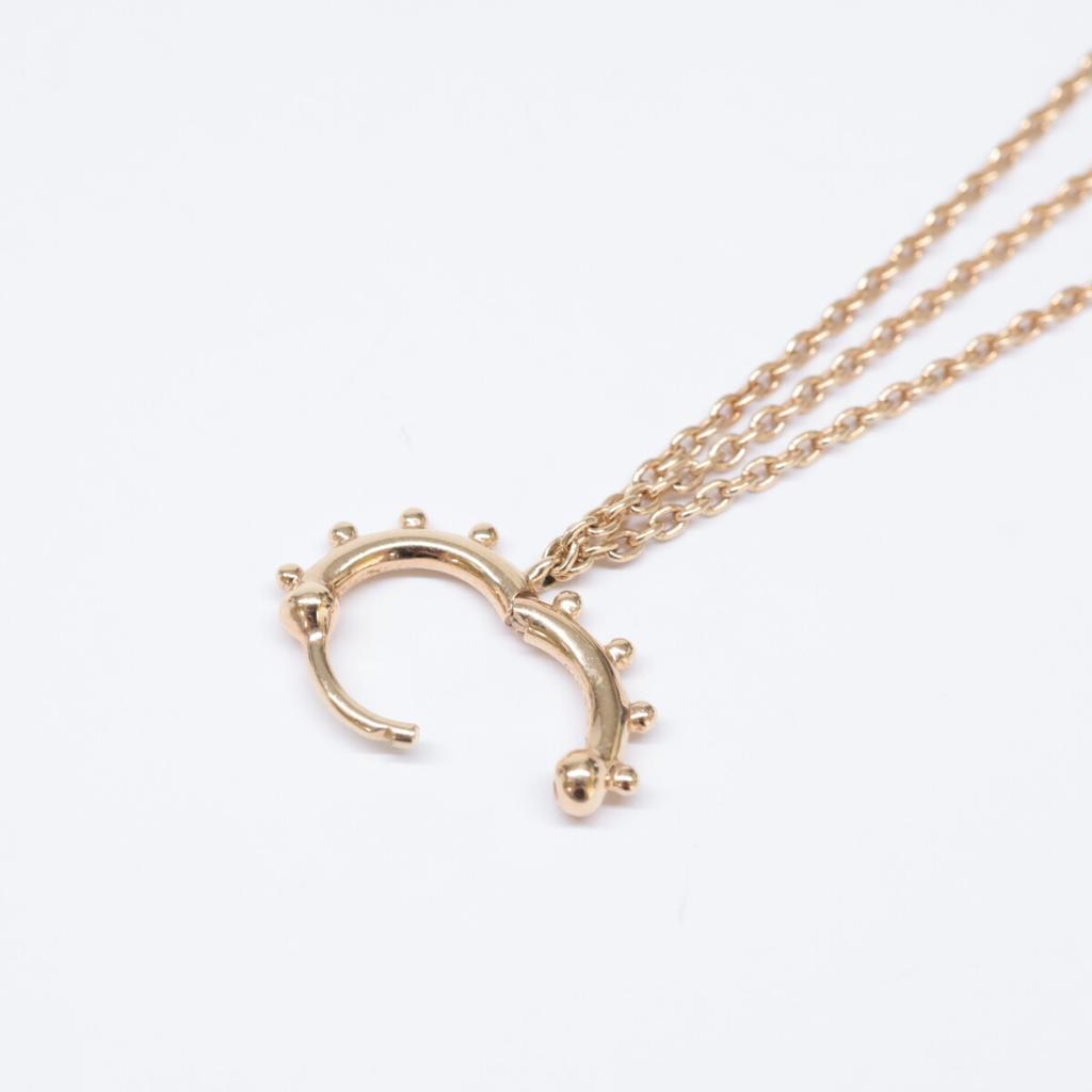 HIROTAKA [Excellent Condition] SA15KME K10 SEA ANEMONE Long Chain Huggie Hoop, Single Ear earring Yellow GoldUsed