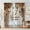 2pcs   Popular Curtain Panels Ramadan Moon Polyester Woven Polyester Woven (without rod) All Seasons Ldeal for Home & Office