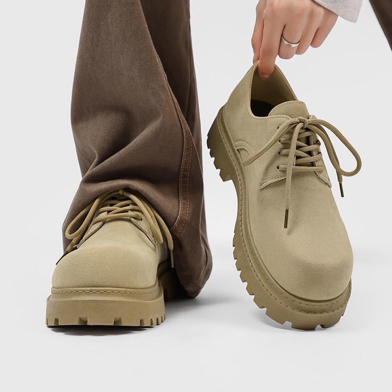 Tooling men's shoes 2025 spring new men's outer wear to work work labor insurance retro versatile big head derby trendy shoes