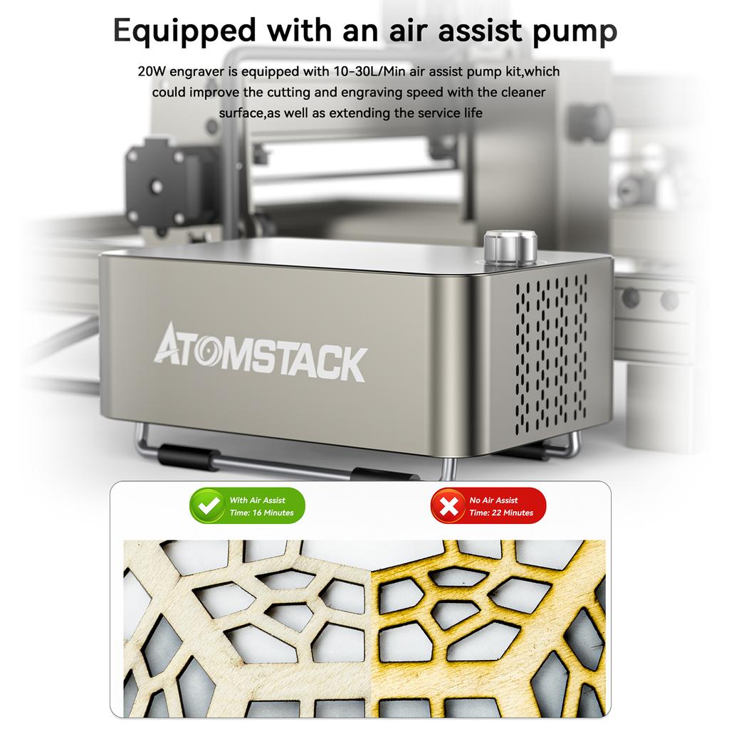 ATOMSTACK S20 Pro Laser Engraving Cutting Machine 20W Laser Power 400x400mm Engraving Area
