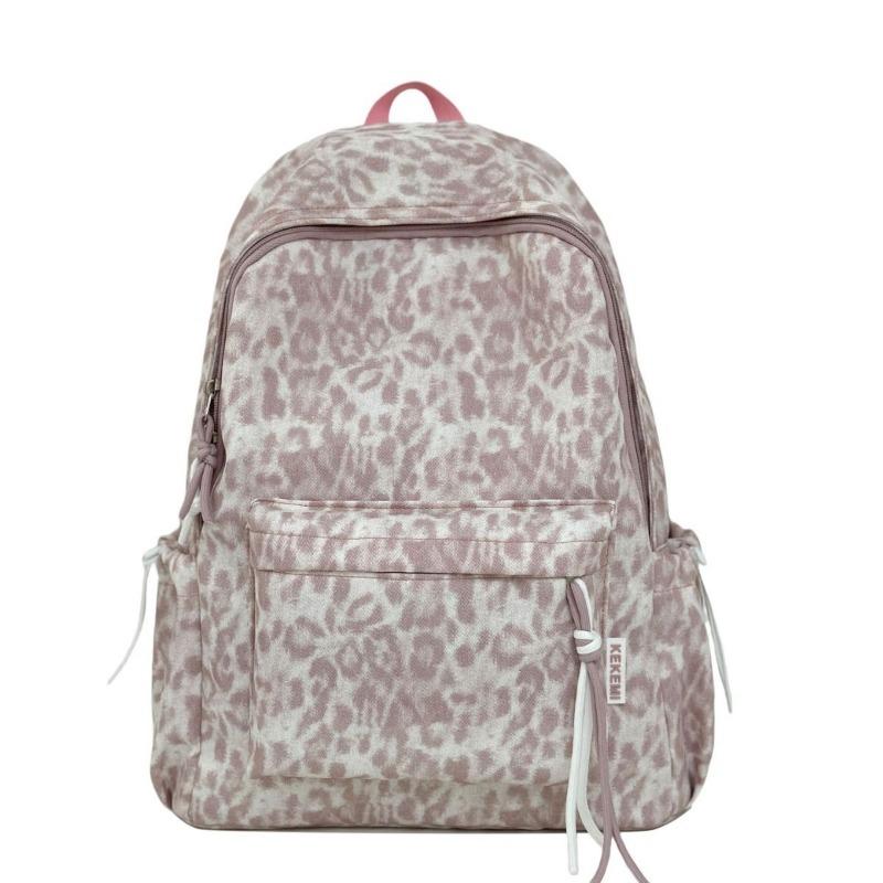 Lightweight Leopard Print Backpack New Student Large-capacity Schoolbag Travel Simple Backpack