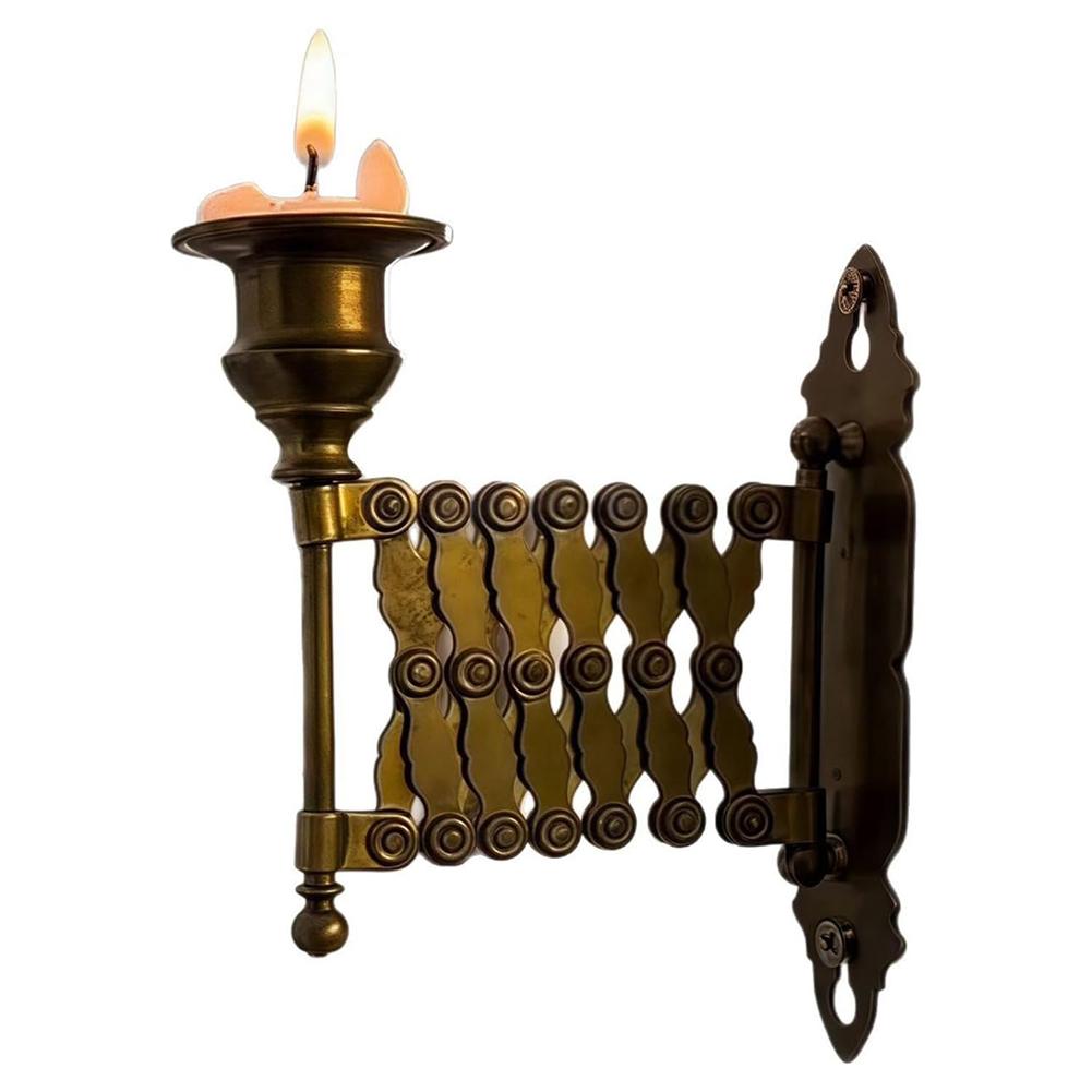 Настенный подсвечник износостойкий винтажный держатель-бра телескопический металлический подсвечник украшения для декора спальни