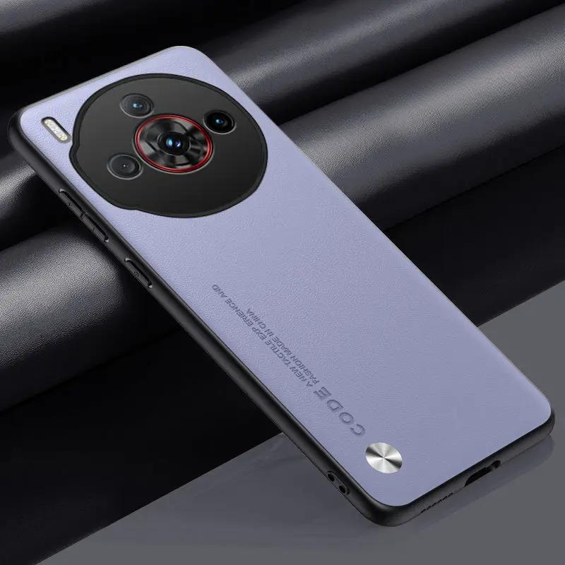 Do etui ZTE Nubia Z60s Pro Zwykła skóra PU Silikon TPU Miękka ochrona krawędzi Pokrowiec do Nubia Z60 S Pro Z60SPro Odporny na wstrząsy twardy zderzak