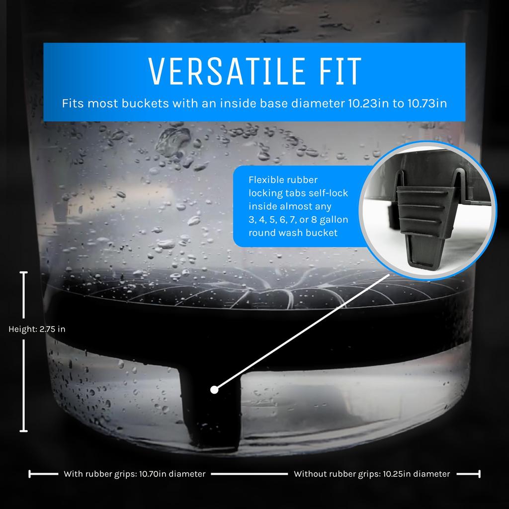 Detail Guardz DIRT LOCK Bucket Car Wash Automotive Grit Sand and Stone Filter, Anti-Scratch, Supplies, Filter, Separator, Black, Patented, DG-DL-BLK