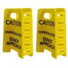 Fresh Friends 2PCS Funny Yellow For Thick Hair Warning Clip Overstimulated Caution Sign, Gag Gift For Women Hair Claw Clip