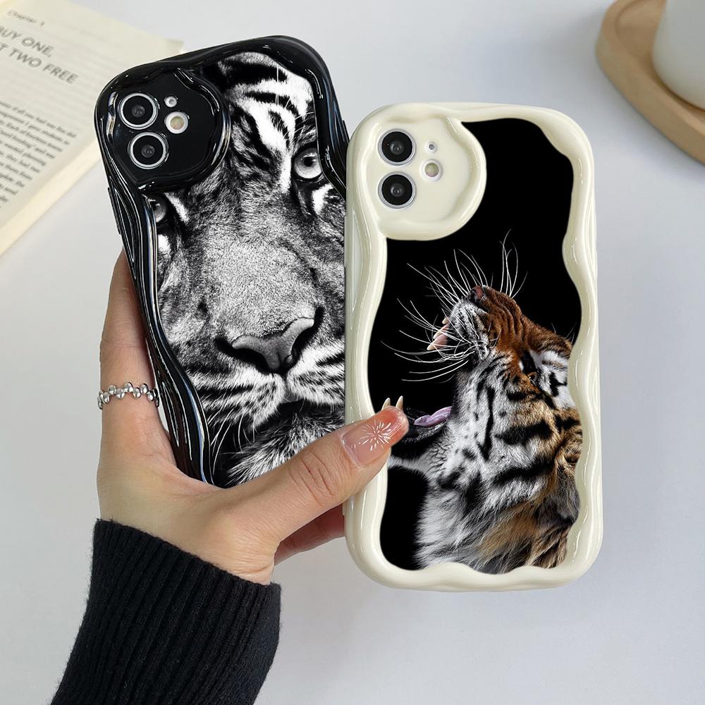 LZ30 Tiger Lion Cat Clear Soft Wave Phone Cases for Xiaomi 11 Lite Redmi Note 13 12 8 Pro 9 12C A3 Infinix Smart 8 Tecno Protection Back Cover