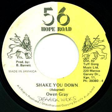 

7inch Record OWEN GRAY Shake You Down NONE 56 Hope Road Jamaica Reggae Ska Dub Used