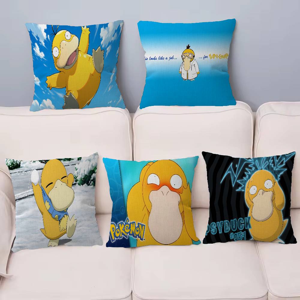 P-Pokemon P-Psyduck 45*45cm Povlak na polštář Potah na polštář Dekorativní povlak na polštář Domácí povlak na polštář Pro polštář na pohovku