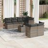 VidaXL Garden Lounge Set 8 Pcs with Grey Cushions Wicker 3217300